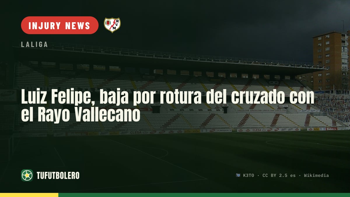 Luiz Felipe out after ACL tear with Rayo Vallecano