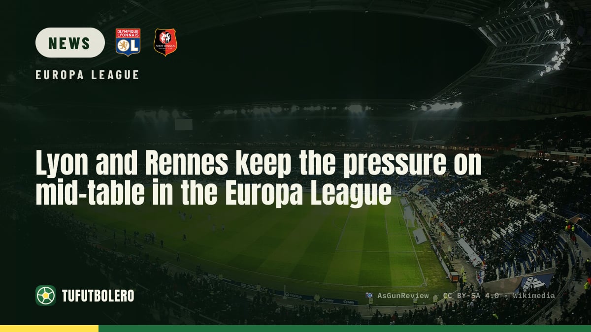 Lyon and Rennes keep the pressure on mid-table in the Europa League