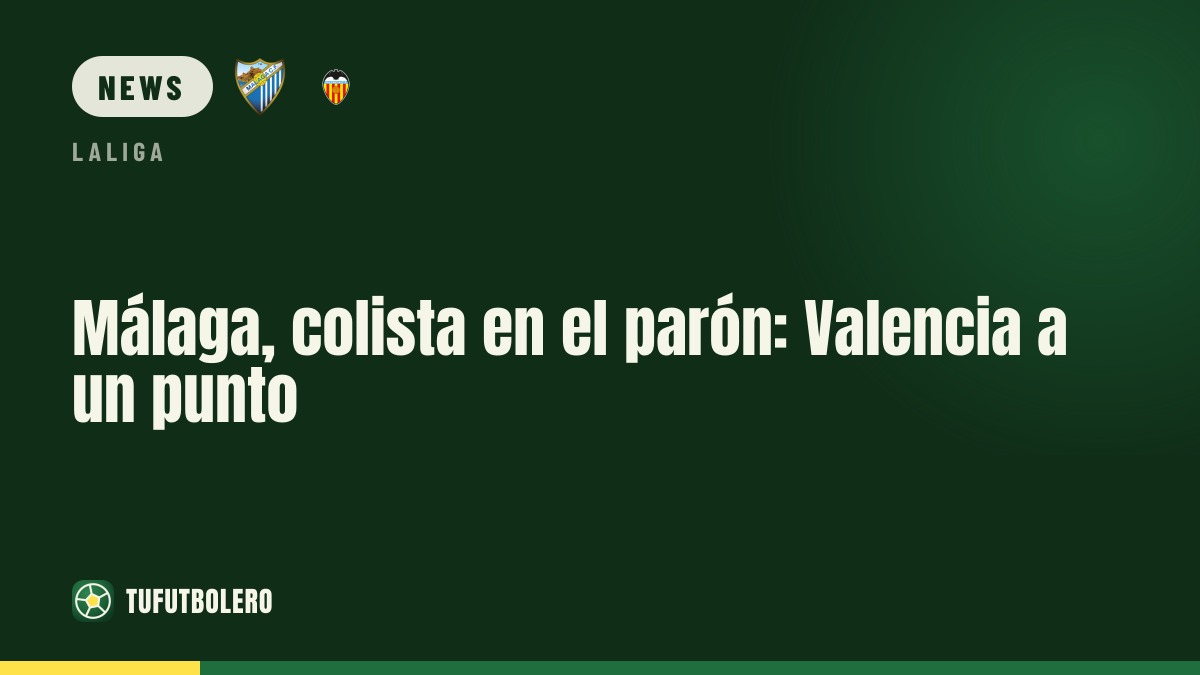 Málaga bottom as the break starts: Valencia a point behind