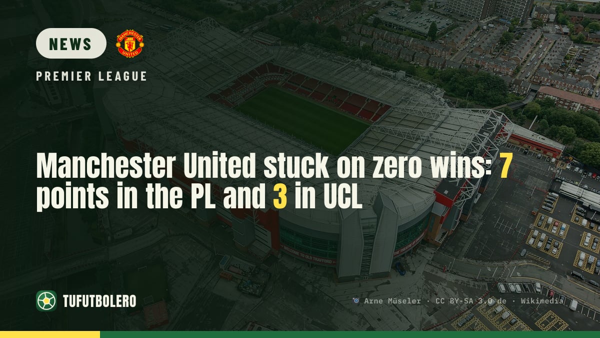Manchester United stuck on zero wins: 7 points in the PL and 3 in UCL