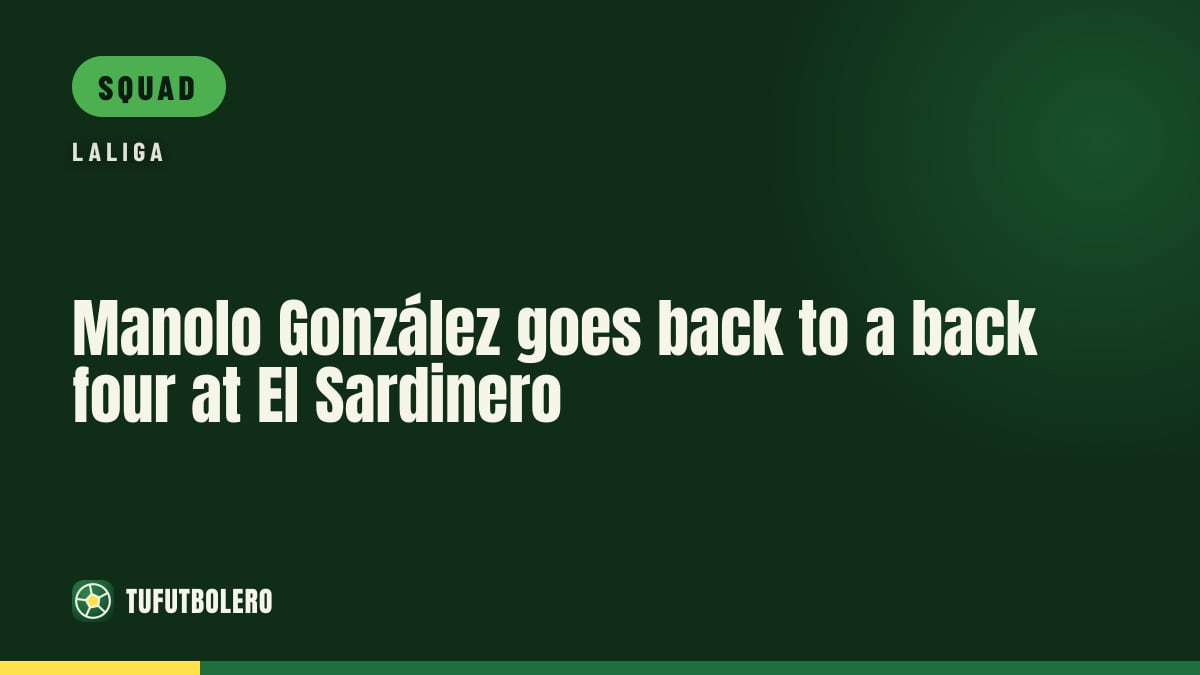 Manolo González goes back to a back four at El Sardinero