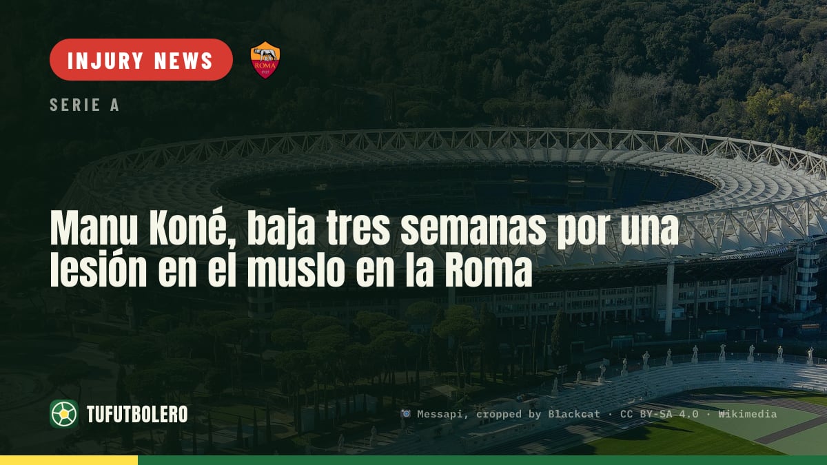 Manu Koné out for three weeks with thigh injury at Roma