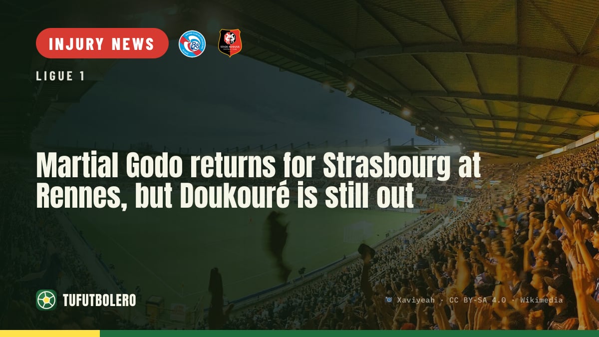 Martial Godo returns for Strasbourg at Rennes, but Doukouré is still out