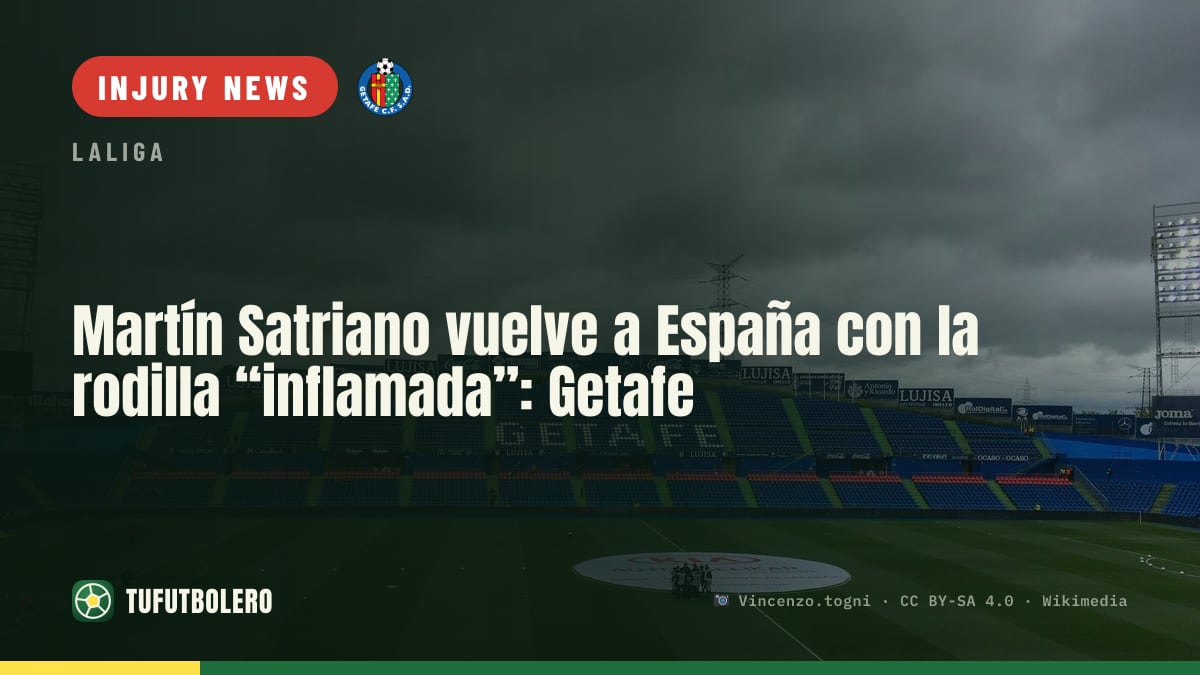 Martín Satriano returns to Spain with an “inflamed” knee: Getafe