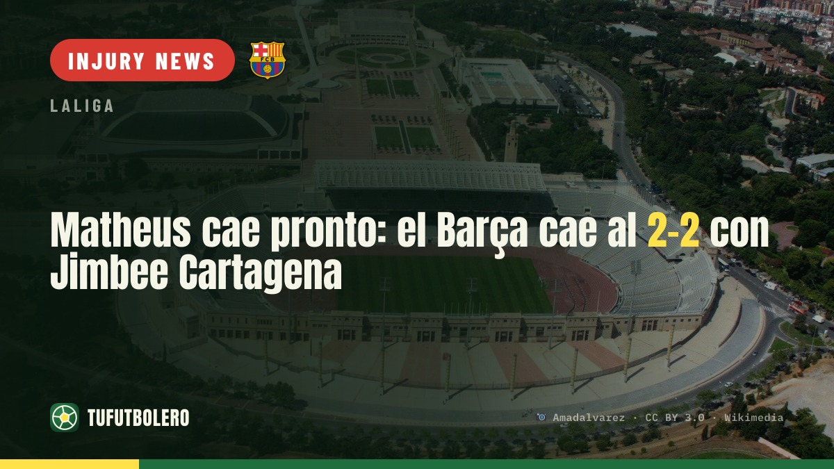 Matheus injures early: Barça drop from top spot after 2-2 vs Cartagena