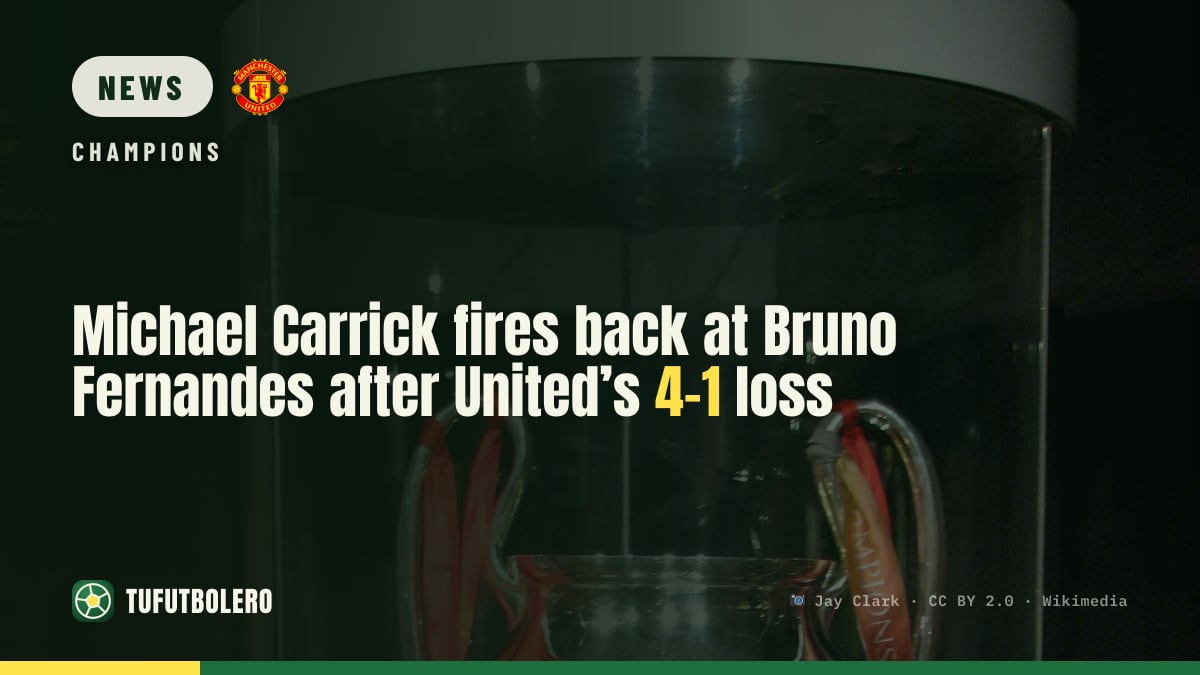 Michael Carrick fires back at Bruno Fernandes after United’s 4-1 loss