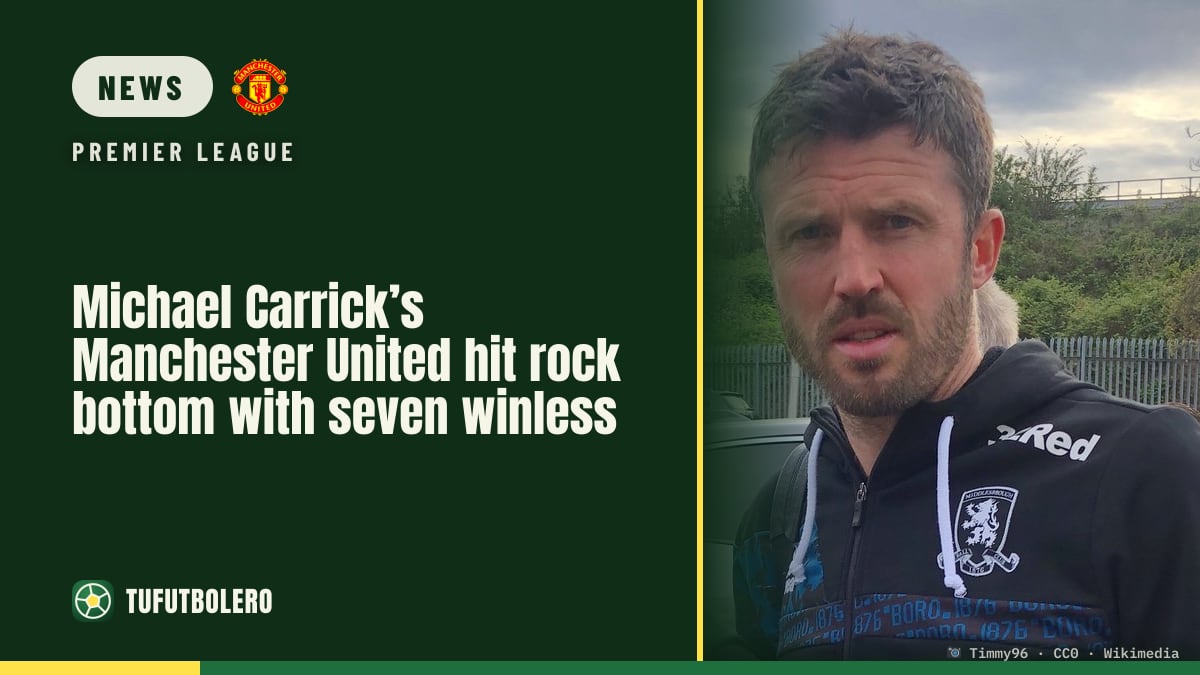 Michael Carrick’s Manchester United hit rock bottom with seven winless