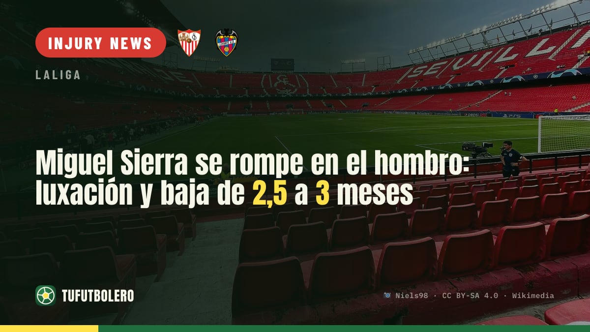 Miguel Sierra injured shoulder: dislocation and 2.5 to 3 month layoff