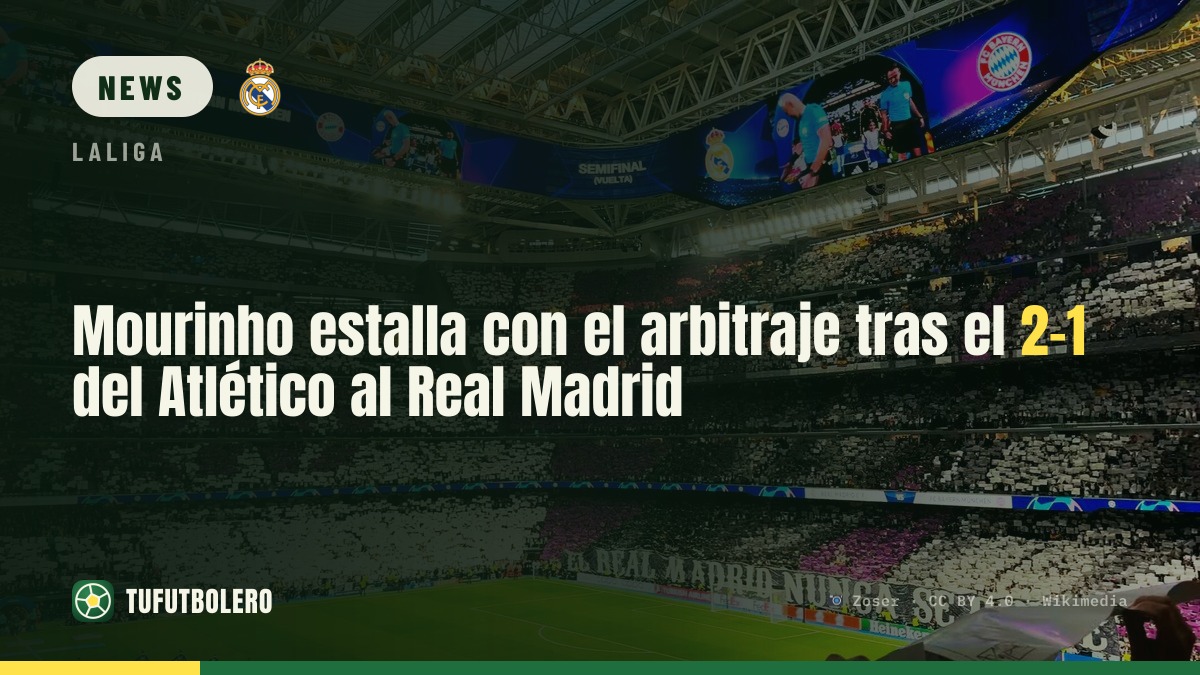 Mourinho rages at refereeing after Atlético’s 2-1 win vs Real Madrid