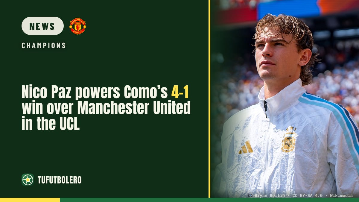 Nico Paz powers Como’s 4-1 win over Manchester United in the UCL