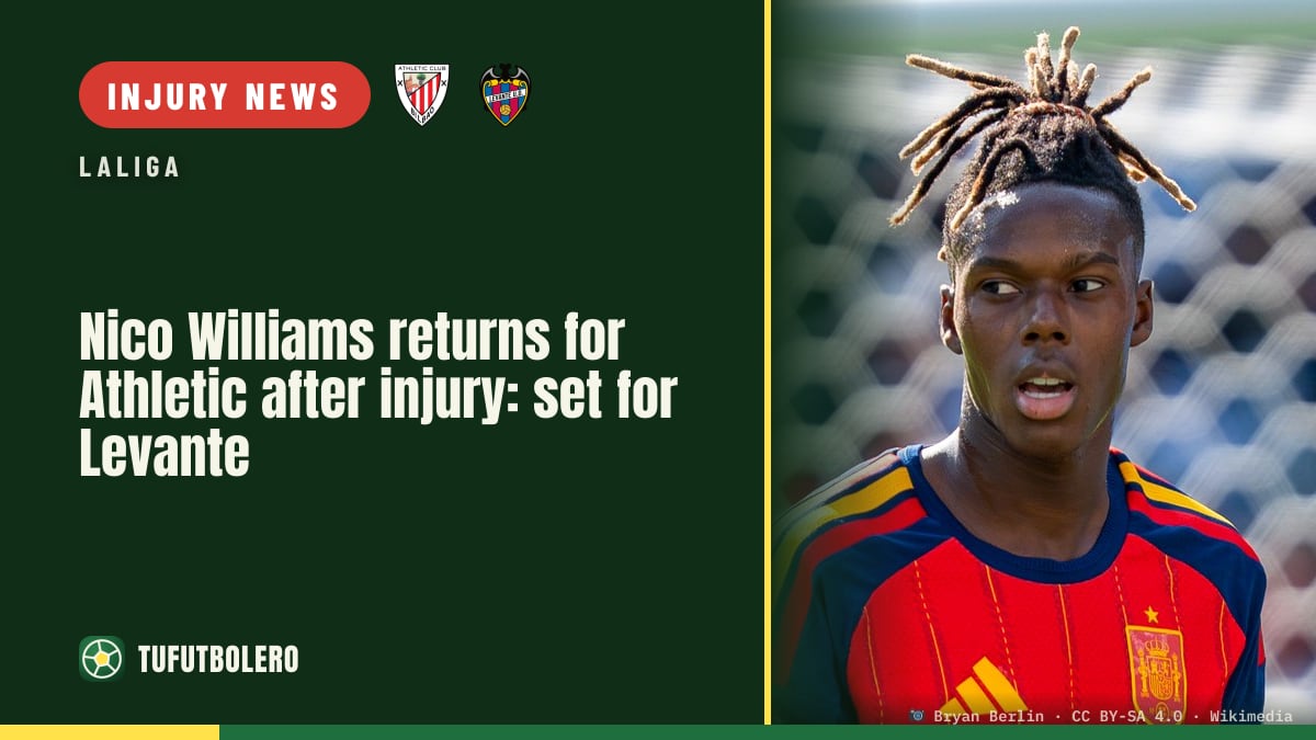 Nico Williams returns for Athletic after injury: set for Levante