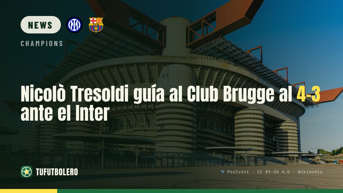 Nicolò Tresoldi fires Club Brugge to 4-3 win over Inter