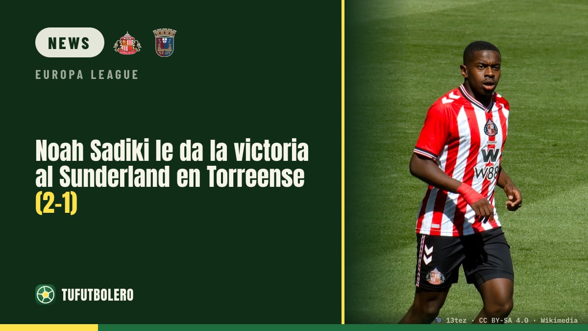 Noah Sadiki secures Sunderland’s 2-1 win at Torreense