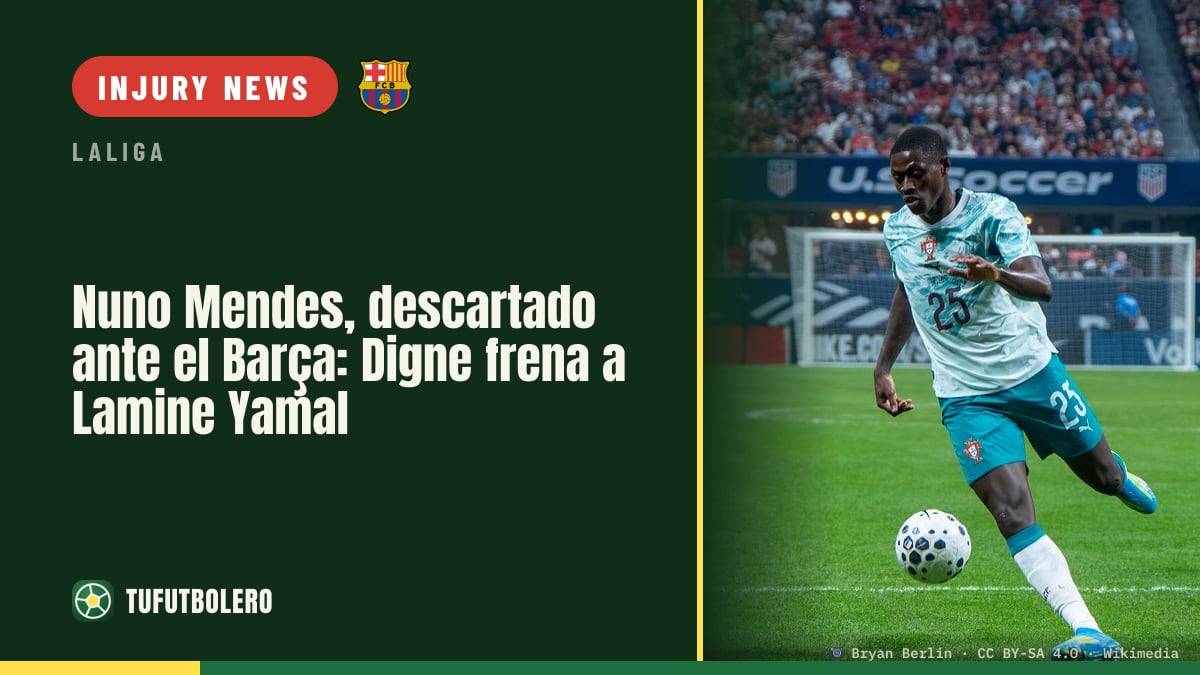 Nuno Mendes ruled out for Barcelona clash: Digne to mark Lamine Yamal