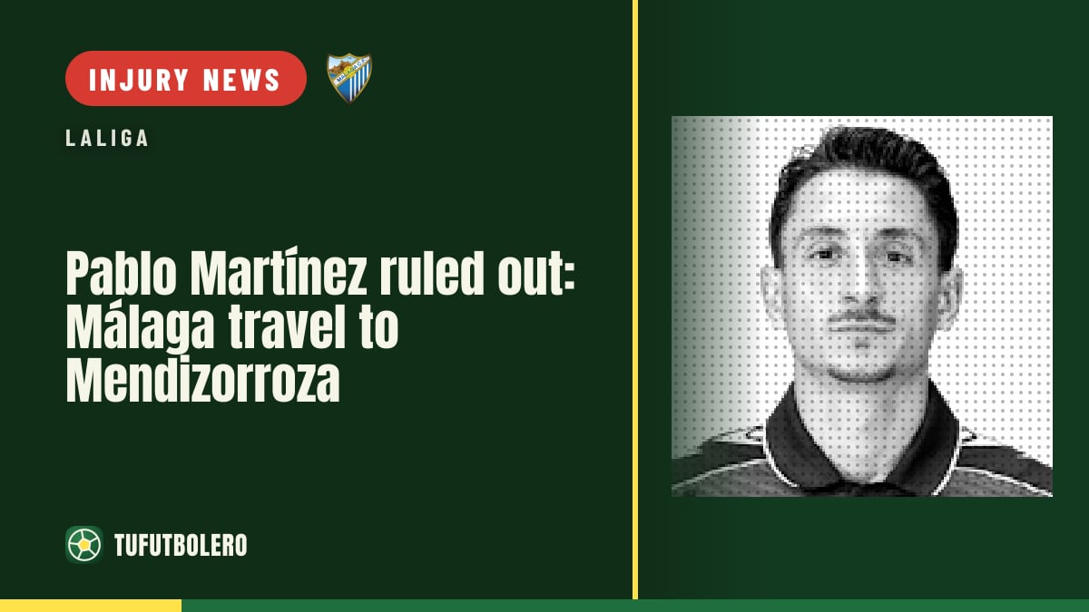 Pablo Martínez ruled out: Málaga travel to Mendizorroza