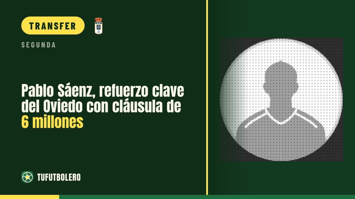Pablo Sáenz is key for Oviedo, with a €6m release clause