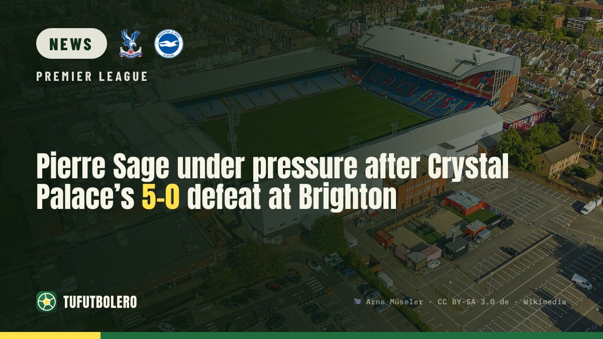Pierre Sage under pressure after Crystal Palace’s 5-0 defeat at Brighton