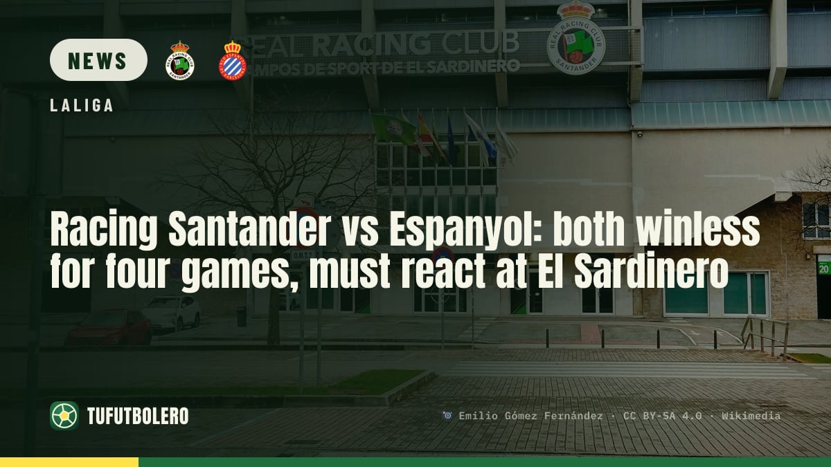 Racing Santander vs Espanyol: both winless for four games, must react at El Sardinero