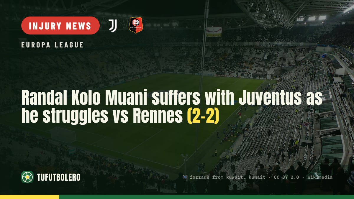 Randal Kolo Muani suffers with Juventus as he struggles vs Rennes (2-2)