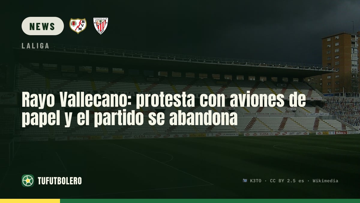 Rayo Vallecano: paper plane protest forces Athletic match to be abandoned