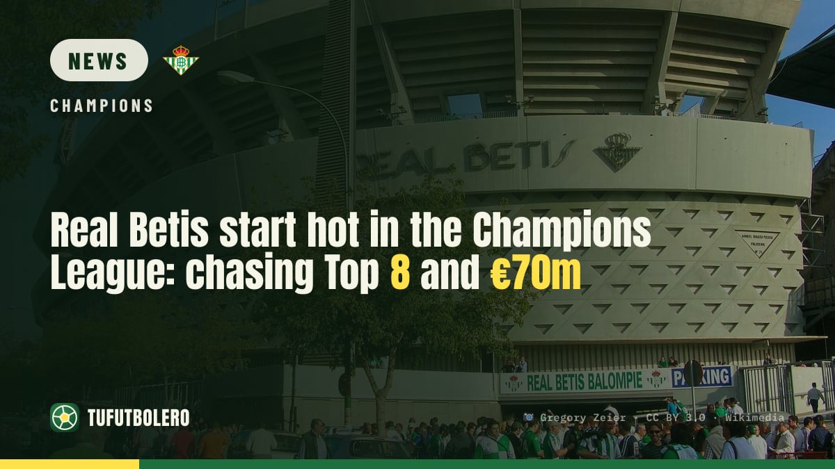 Real Betis start hot in the Champions League: chasing Top 8 and €70m