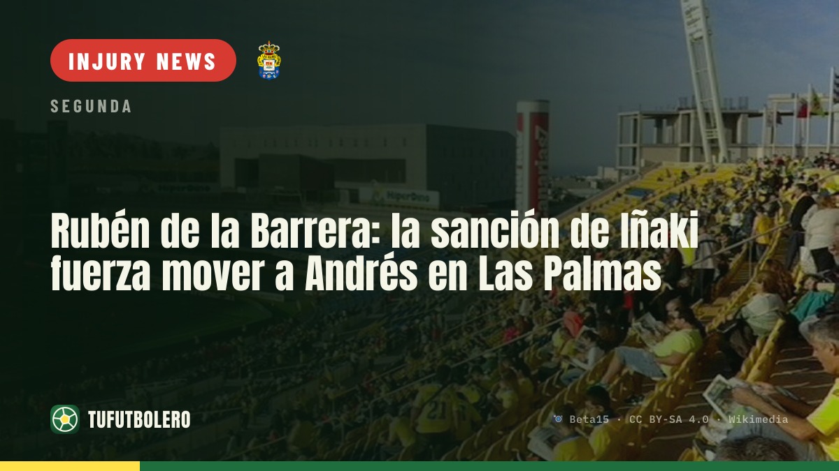 Rubén de la Barrera: Iñaki suspension forces a rethink for Andrés at Las Palmas