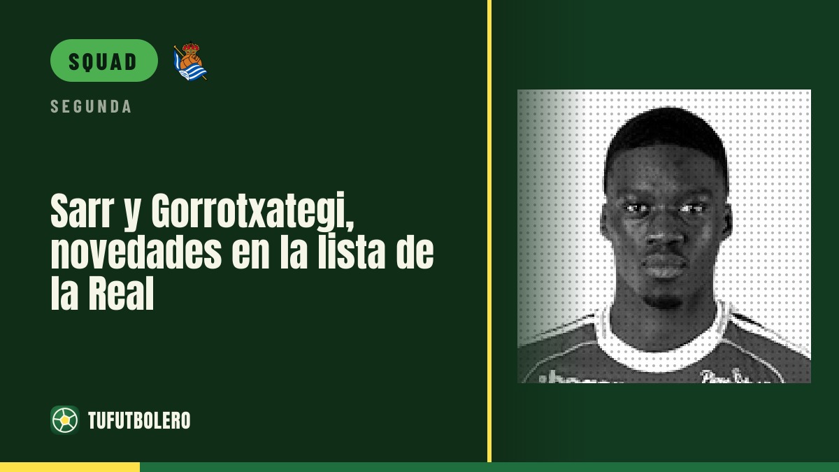 Sarr and Gorrotxategi in Real Sociedad squad vs Espanyol