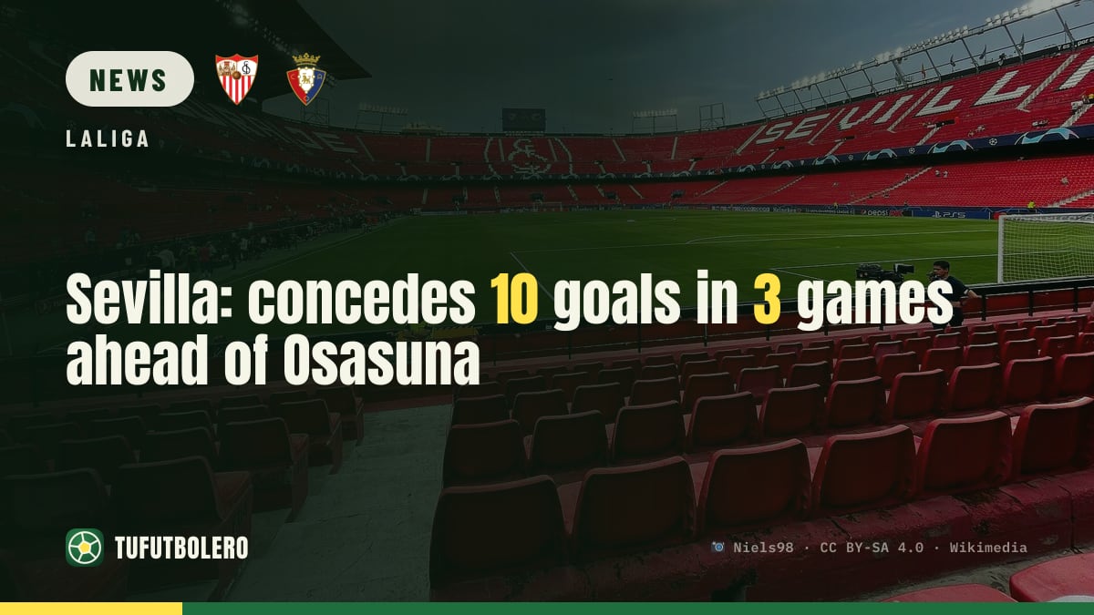 Sevilla: concedes 10 goals in 3 games ahead of Osasuna