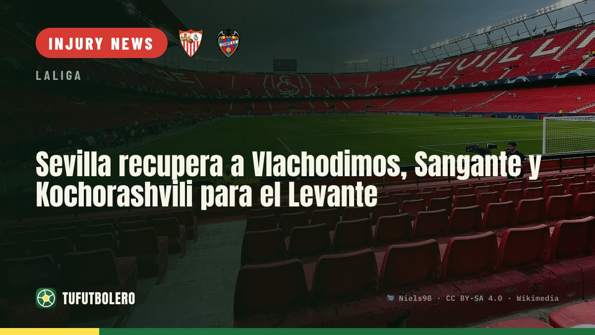 Sevilla get Vlachodimos, Sangante and Kochorashvili back for Levante trip