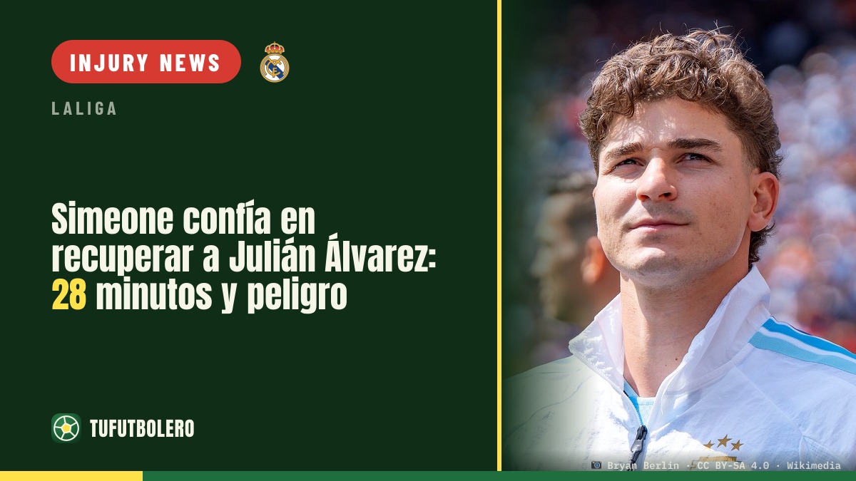 Simeone bets on recovering Julián Álvarez after derby scare