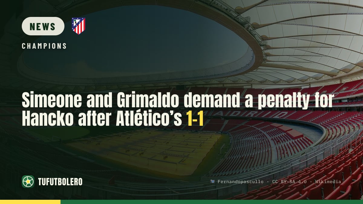 Simeone and Grimaldo demand a penalty for Hancko after Atlético’s 1-1