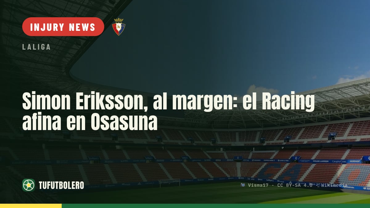 Simon Eriksson trains separately as Racing heads to Osasuna