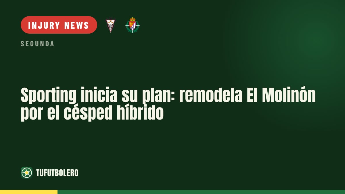 Sporting kick-starts their injury plan: El Molinón gets hybrid turf