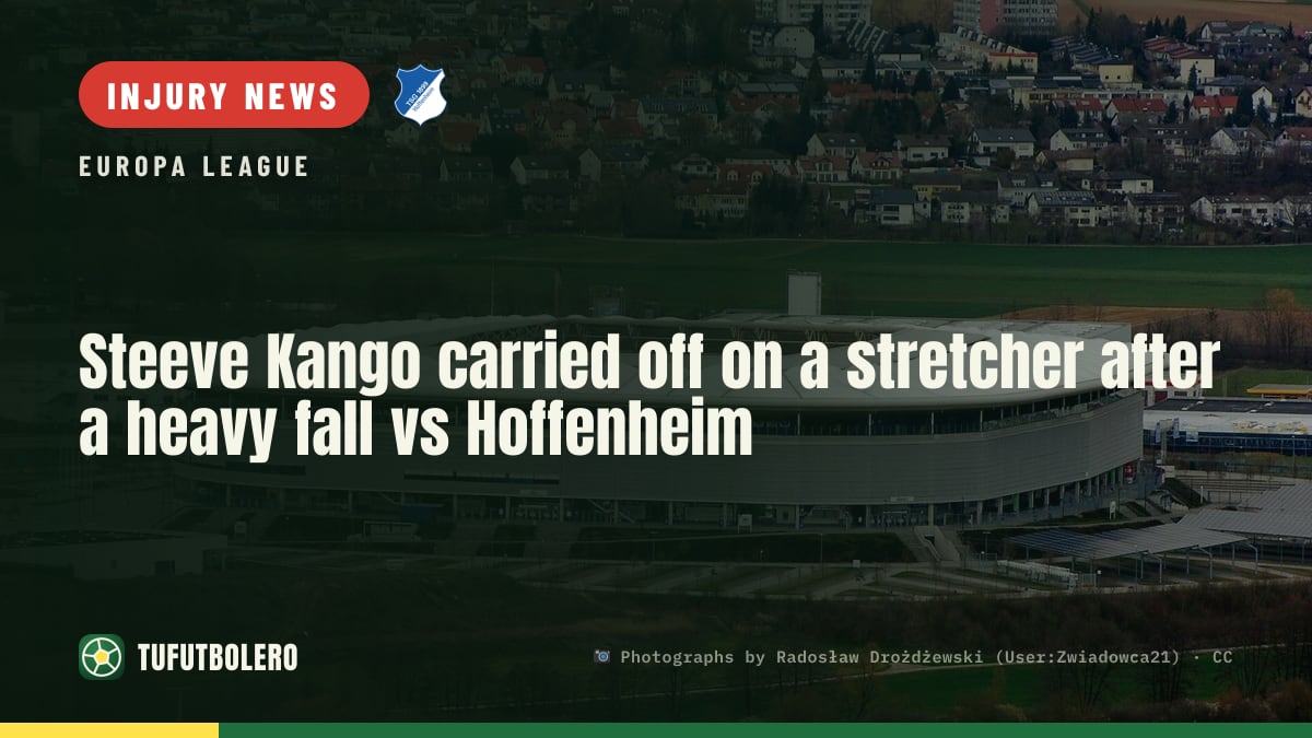 Steeve Kango carried off on a stretcher after a heavy fall vs Hoffenheim