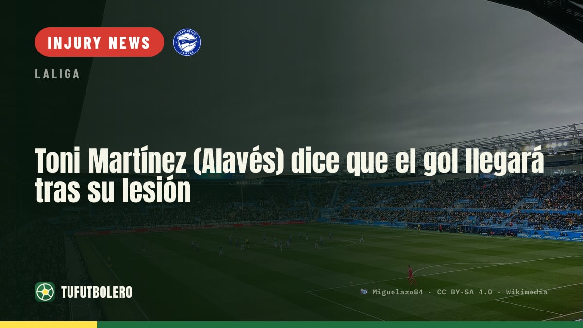 Toni Martínez (Alavés) expects his goals after sóleo injury
