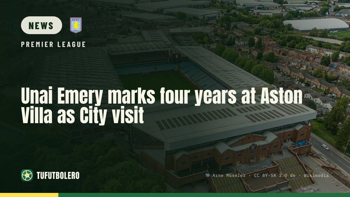 Unai Emery marks four years at Aston Villa as City visit