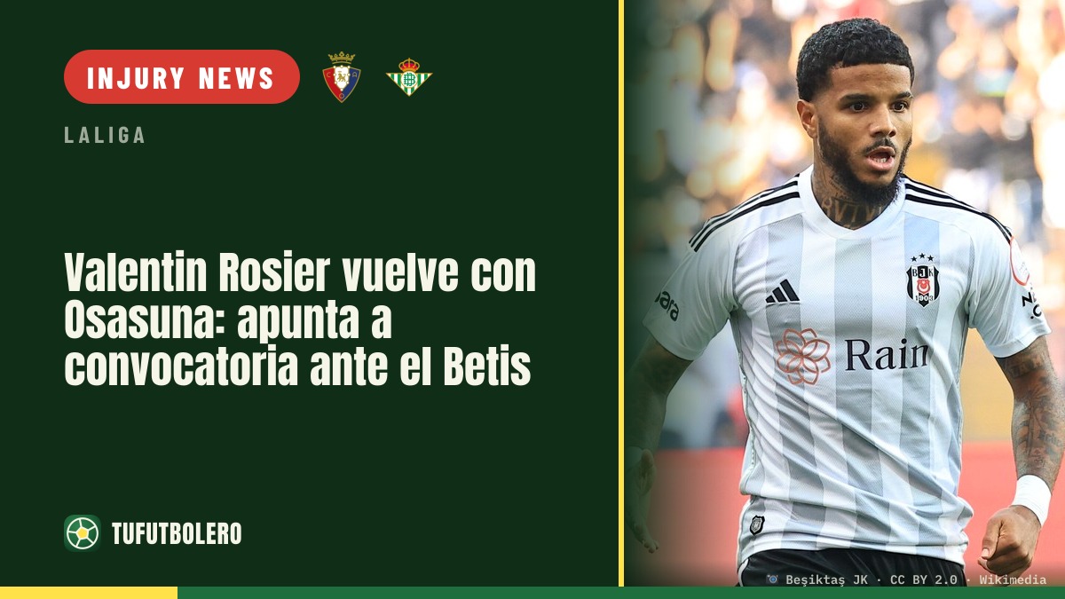 Valentin Rosier set to return for Osasuna: in contention vs Betis