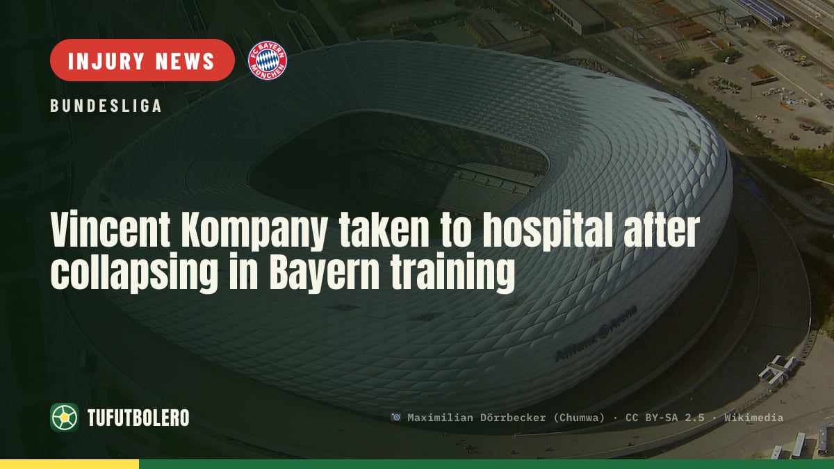 Vincent Kompany taken to hospital after collapsing in Bayern training
