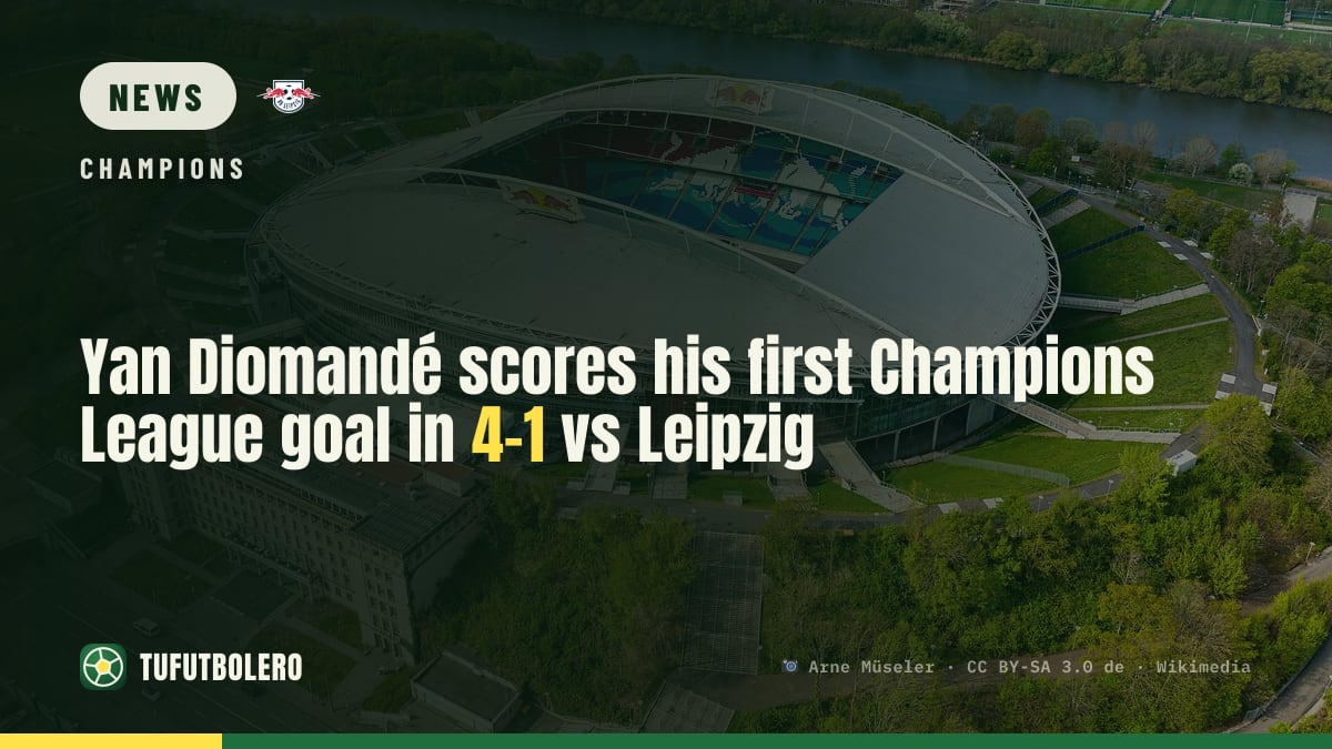 Yan Diomandé scores his first Champions League goal in 4-1 vs Leipzig
