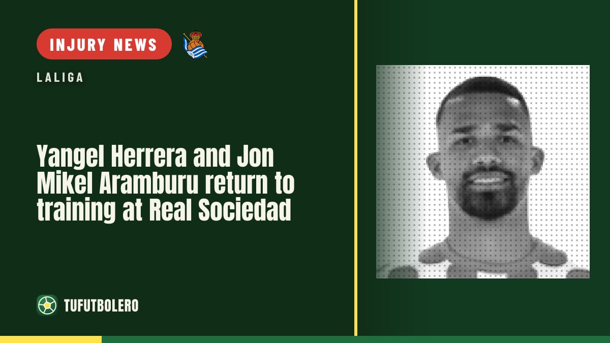 Yangel Herrera and Jon Mikel Aramburu return to training at Real Sociedad