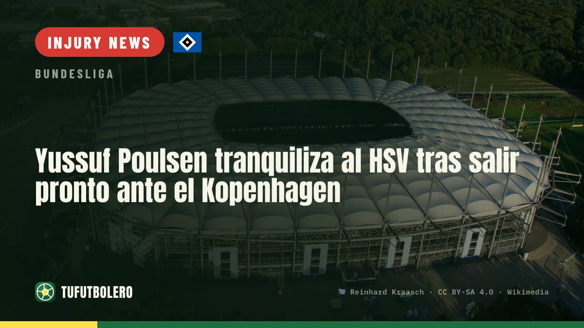 Yussuf Poulsen reassures HSV after early exit vs FC Copenhagen