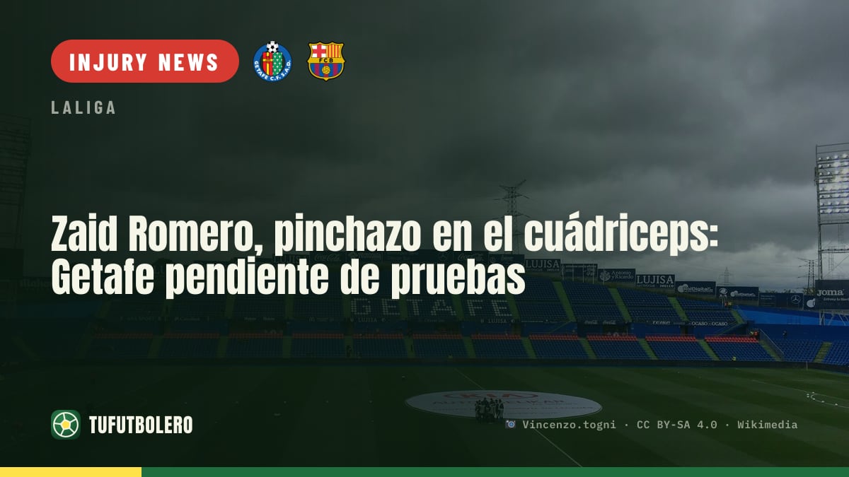 Zaid Romero suffers left-quadriceps strain; Getafe awaits tests