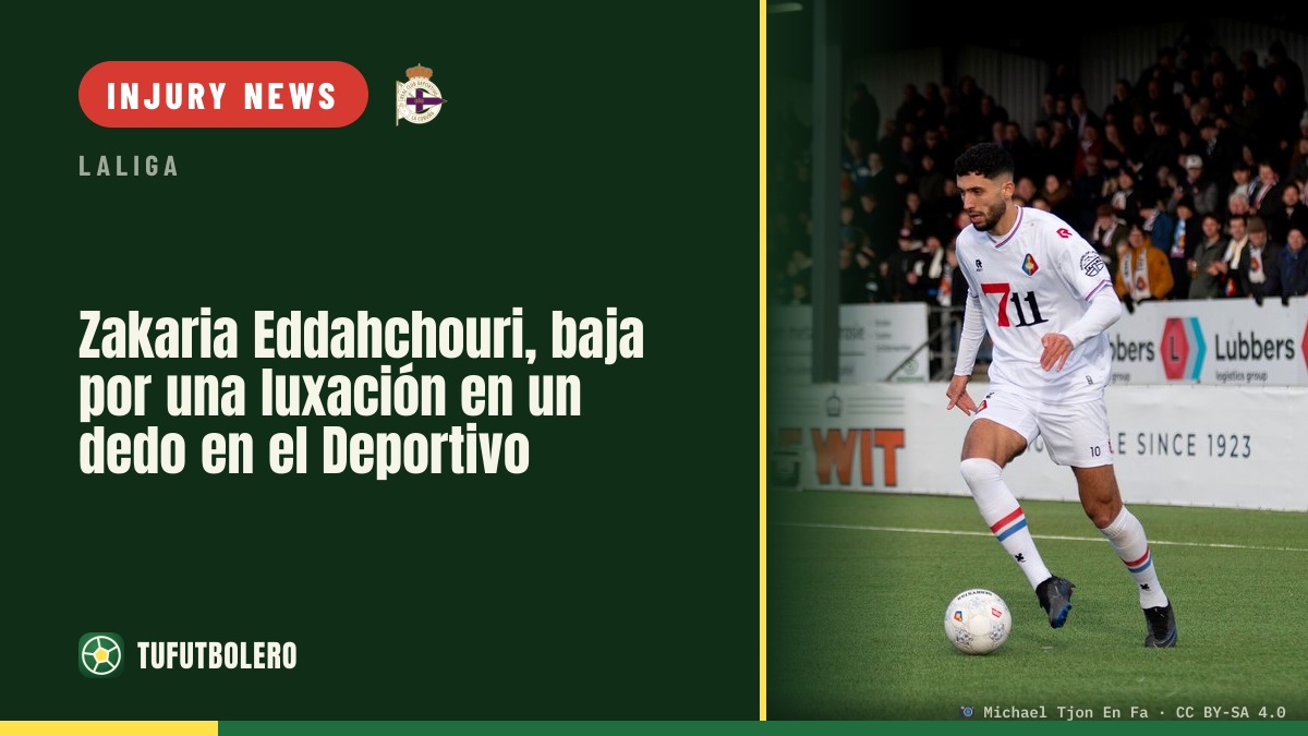 Zakaria Eddahchouri out for the Deportivo: dislocated finger