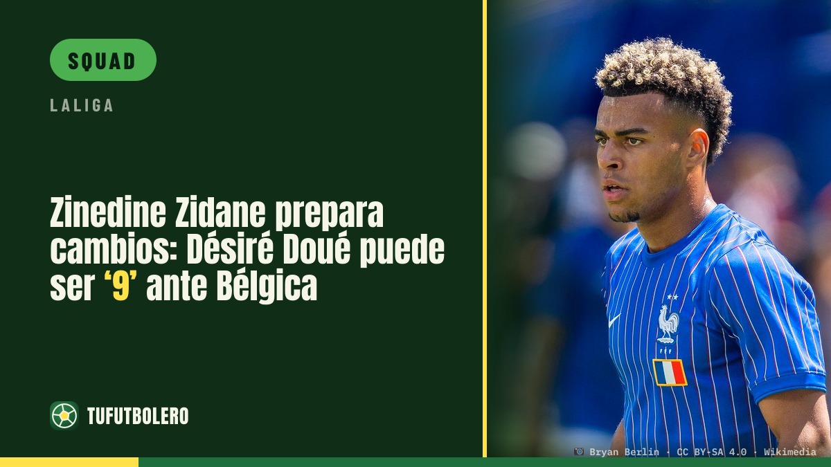 Zinedine Zidane plans changes: Désiré Doué could start as ‘9’ vs Belgium