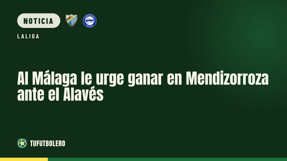 Al Málaga le urge ganar en Mendizorroza ante el Alavés