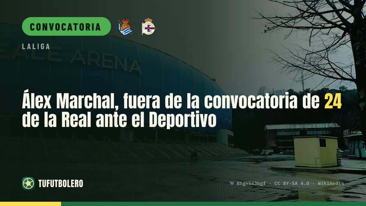 Álex Marchal, fuera de la convocatoria de 24 de la Real ante el Deportivo