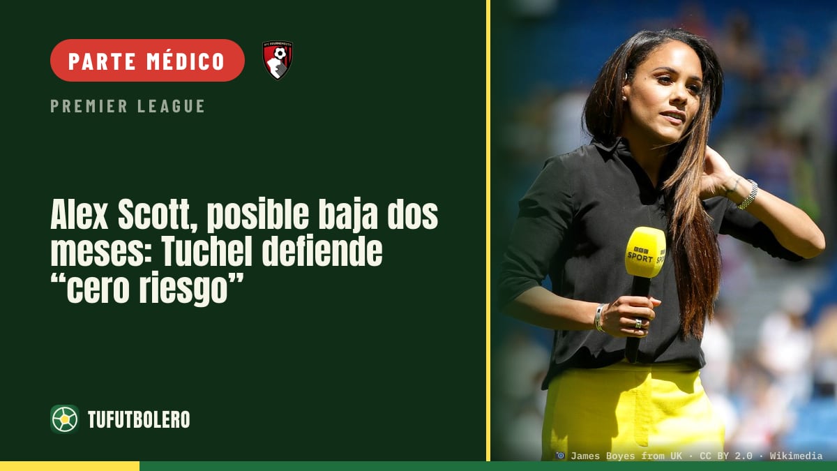 Alex Scott, posible baja dos meses: Tuchel defiende “cero riesgo”