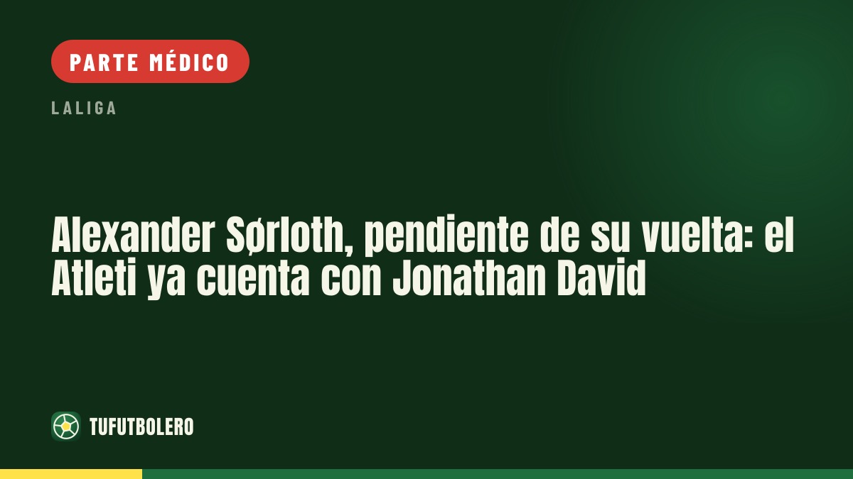 Alexander Sørloth, pendiente de su vuelta: el Atleti ya cuenta con Jonathan David