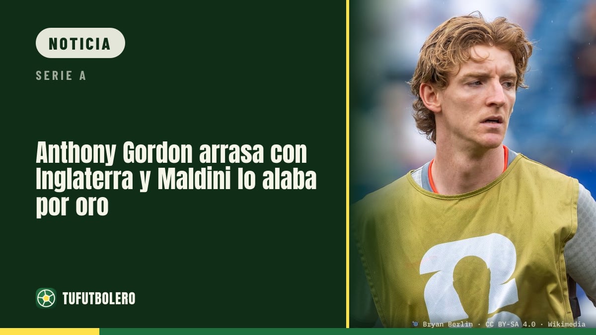 Anthony Gordon arrasa con Inglaterra y Maldini lo alaba por oro