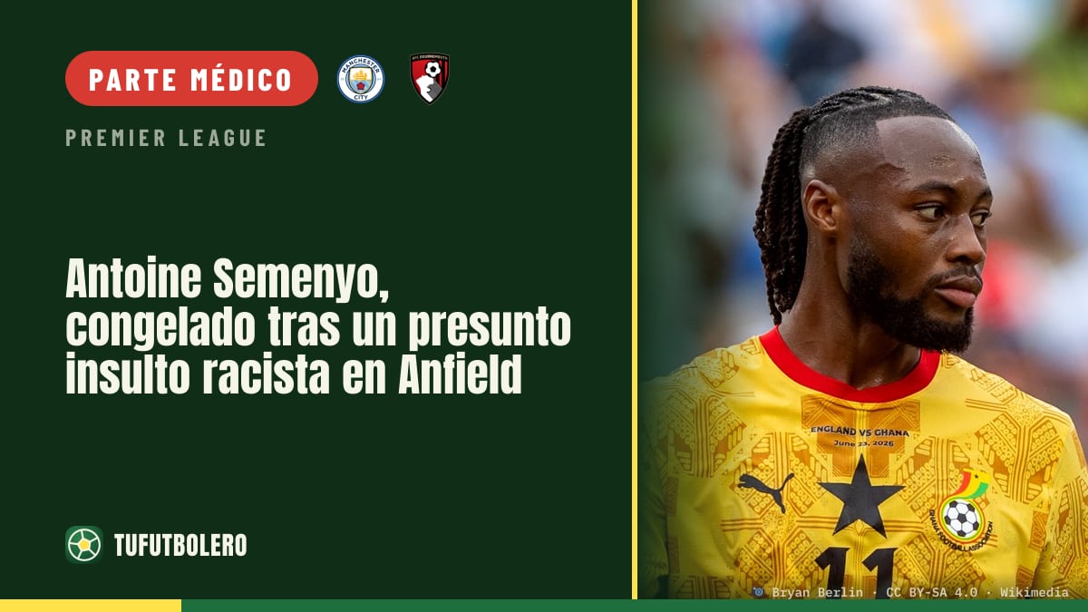Antoine Semenyo, congelado tras un presunto insulto racista en Anfield